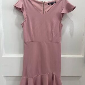 Chic Mauve Kids Mini Dress with Ruffle Hem